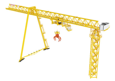  Rotating portal woodyard crane